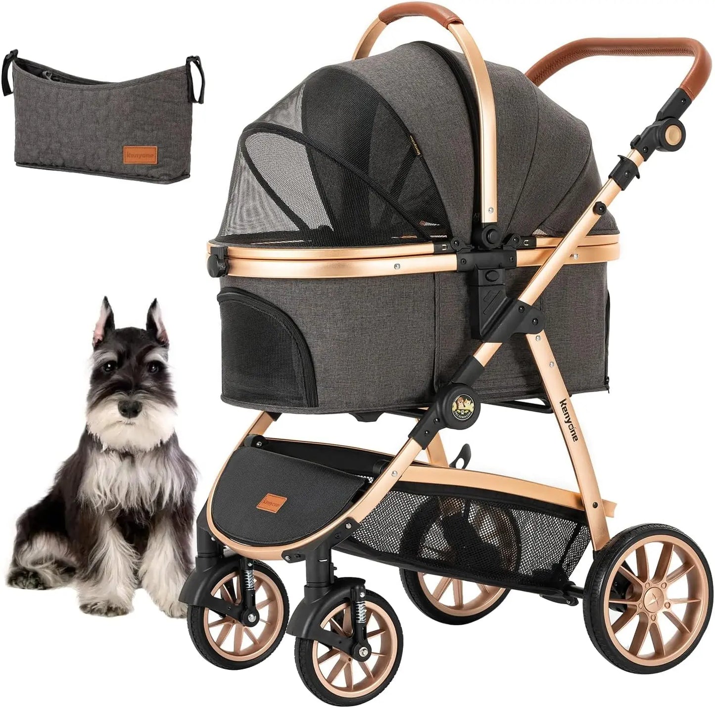 Pet Stroller 3 in 1 for Medium Small Size Dogs