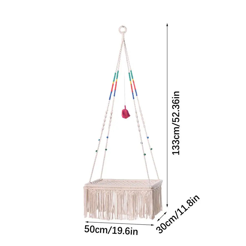 Macrame Cat Swing For Indoor Small Cats Kittens