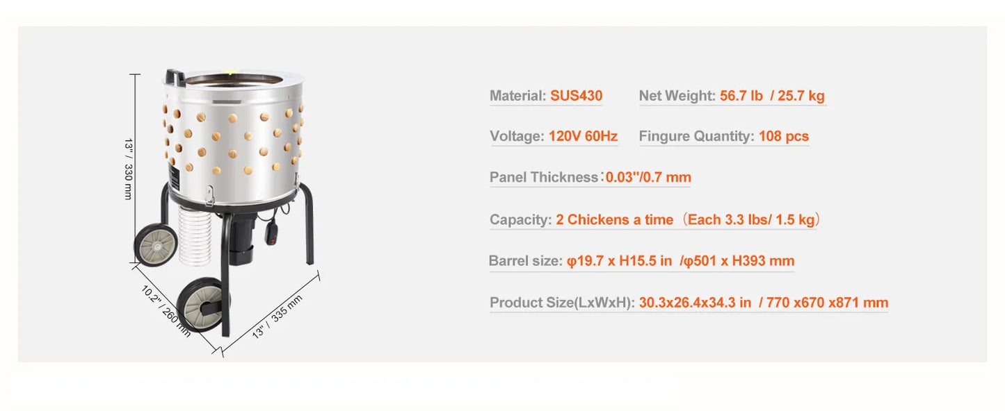 SucceBuy Chicken Plucker Machine