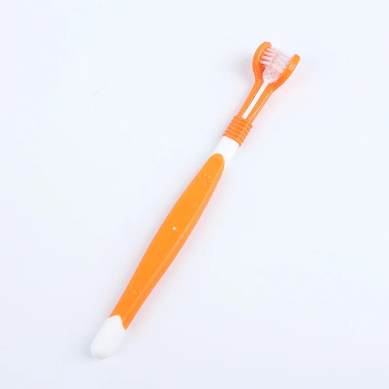 3-Sided Pet Toothbrush Dog Dental Care Cat Cleaning Mouth