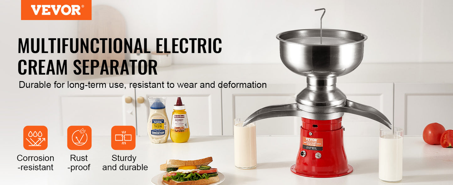 VEVOR Milk Cream Centrifugal Separator