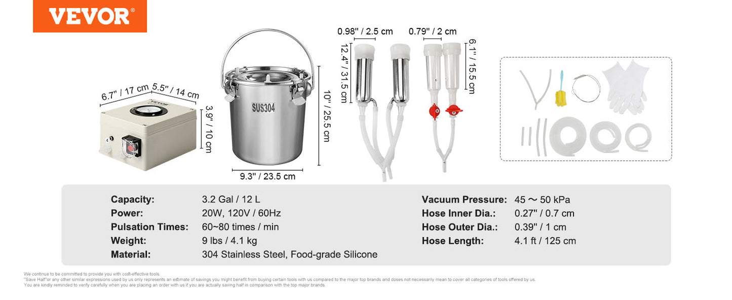 VEVOR Goat Milking Machine