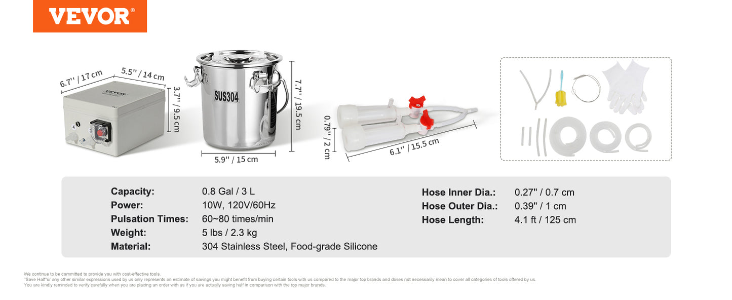 VEVOR Goat Milking Machine