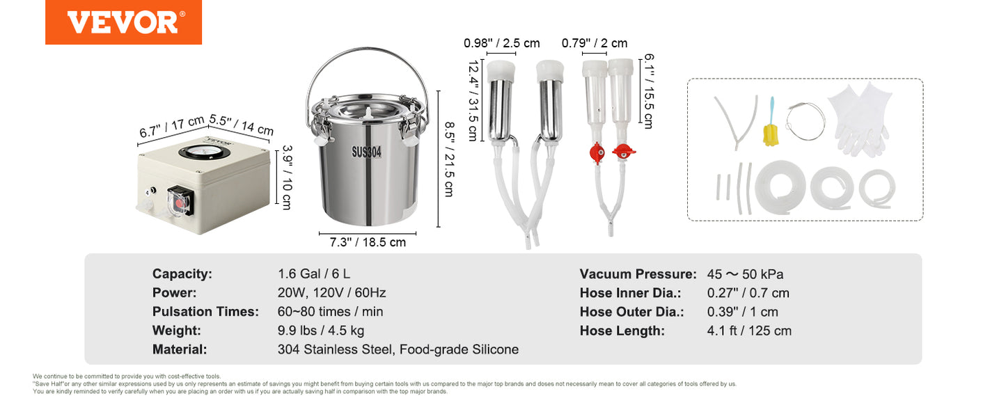 VEVOR Goat Milking Machine