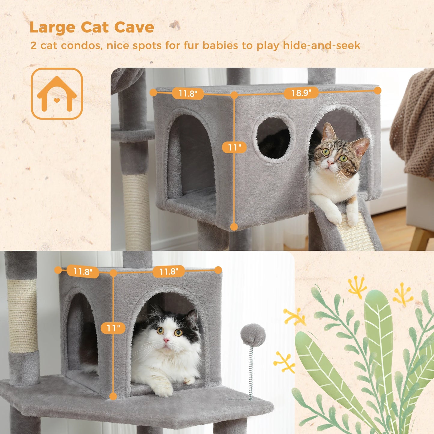 Pet Cat Tree House Condo