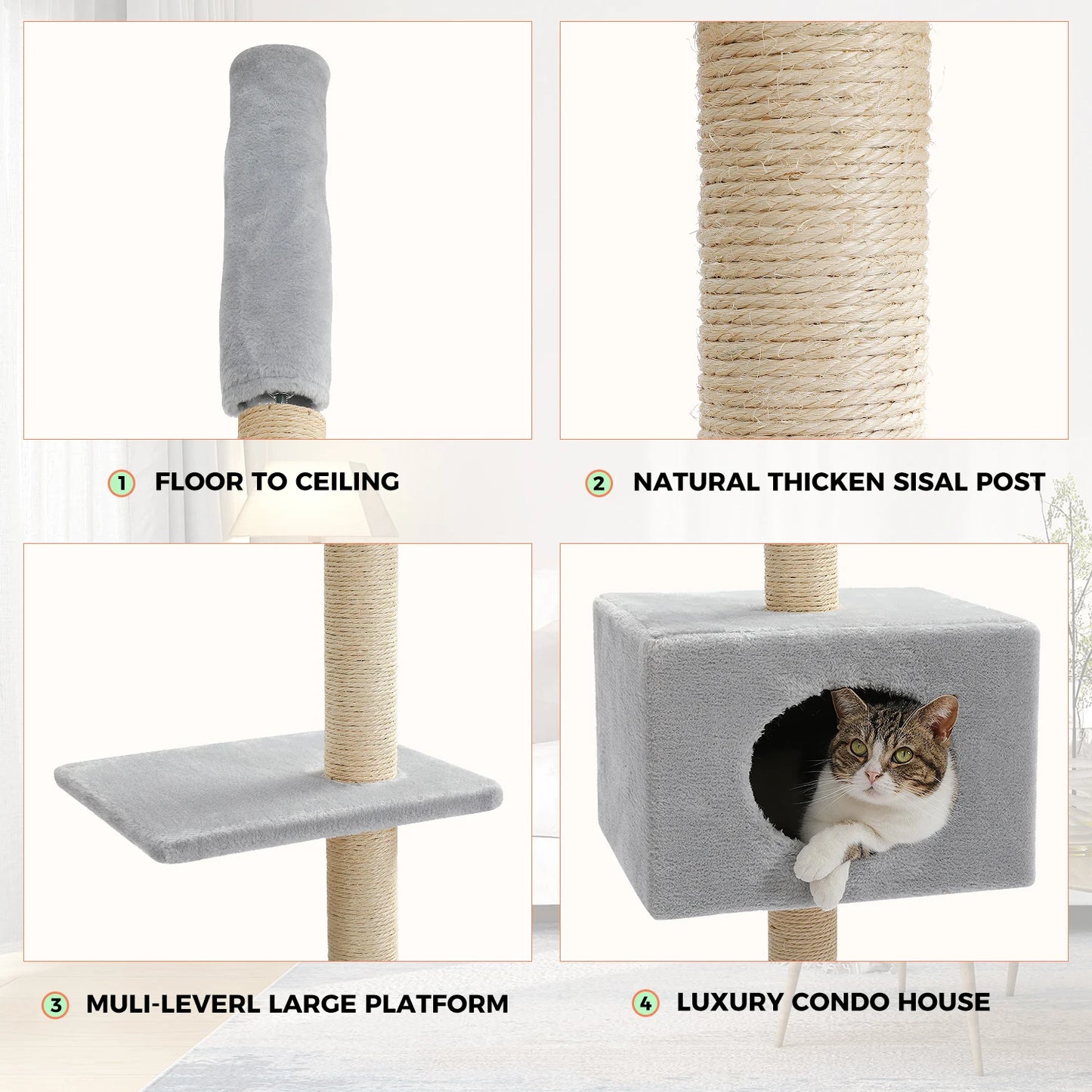 Cat Tree Condo Scratching Post