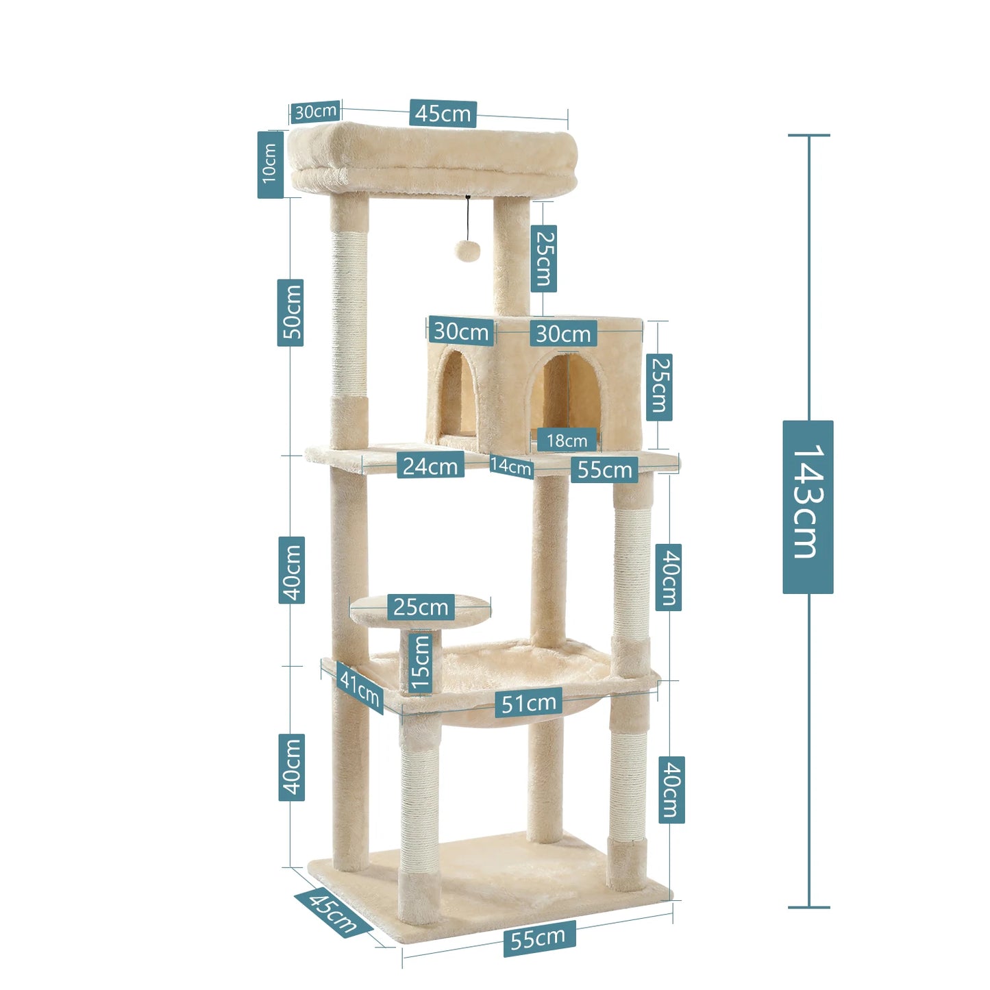 Pet Cat Tree House Condo