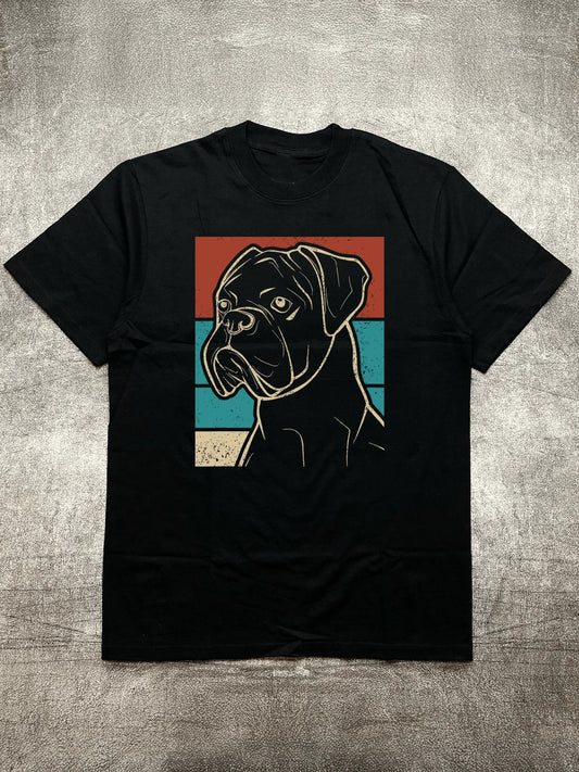 Men's Black 200G Cotton Heat Transfer Printed