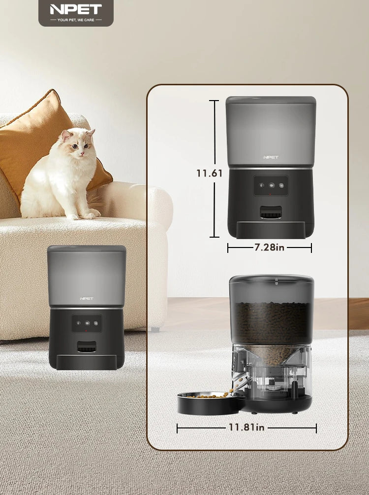 NPET 4L Automatic smart pet feeder