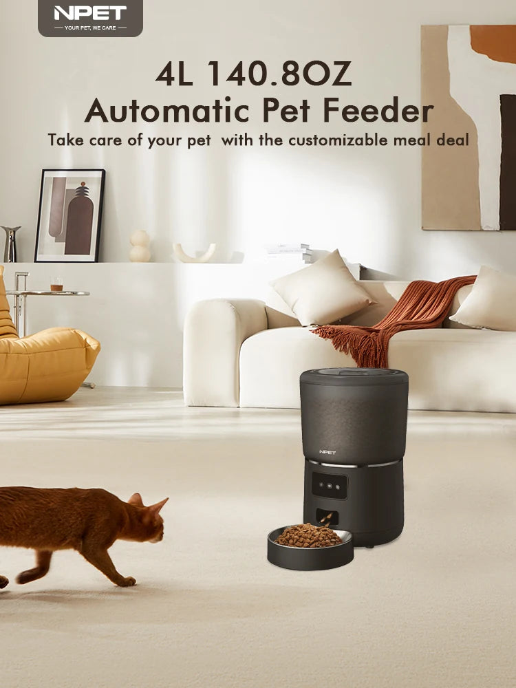 NPET 4L Automatic smart pet feeder