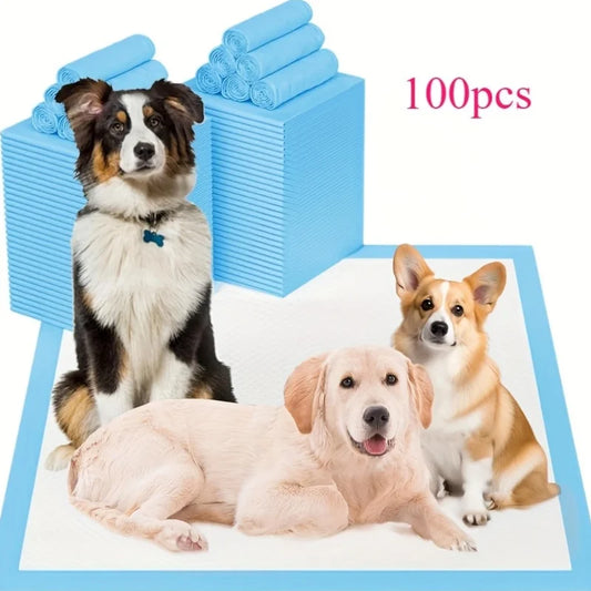 100Pcs Super Absorbent Disposable Pet Urine Pads