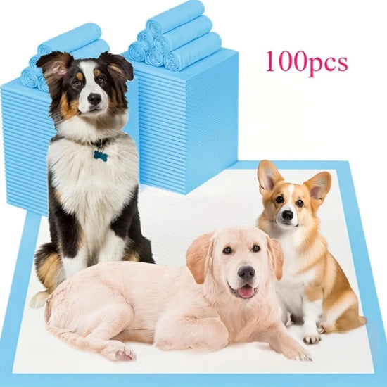 100Pcs Super Absorbent Disposable Pet Urine Pads
