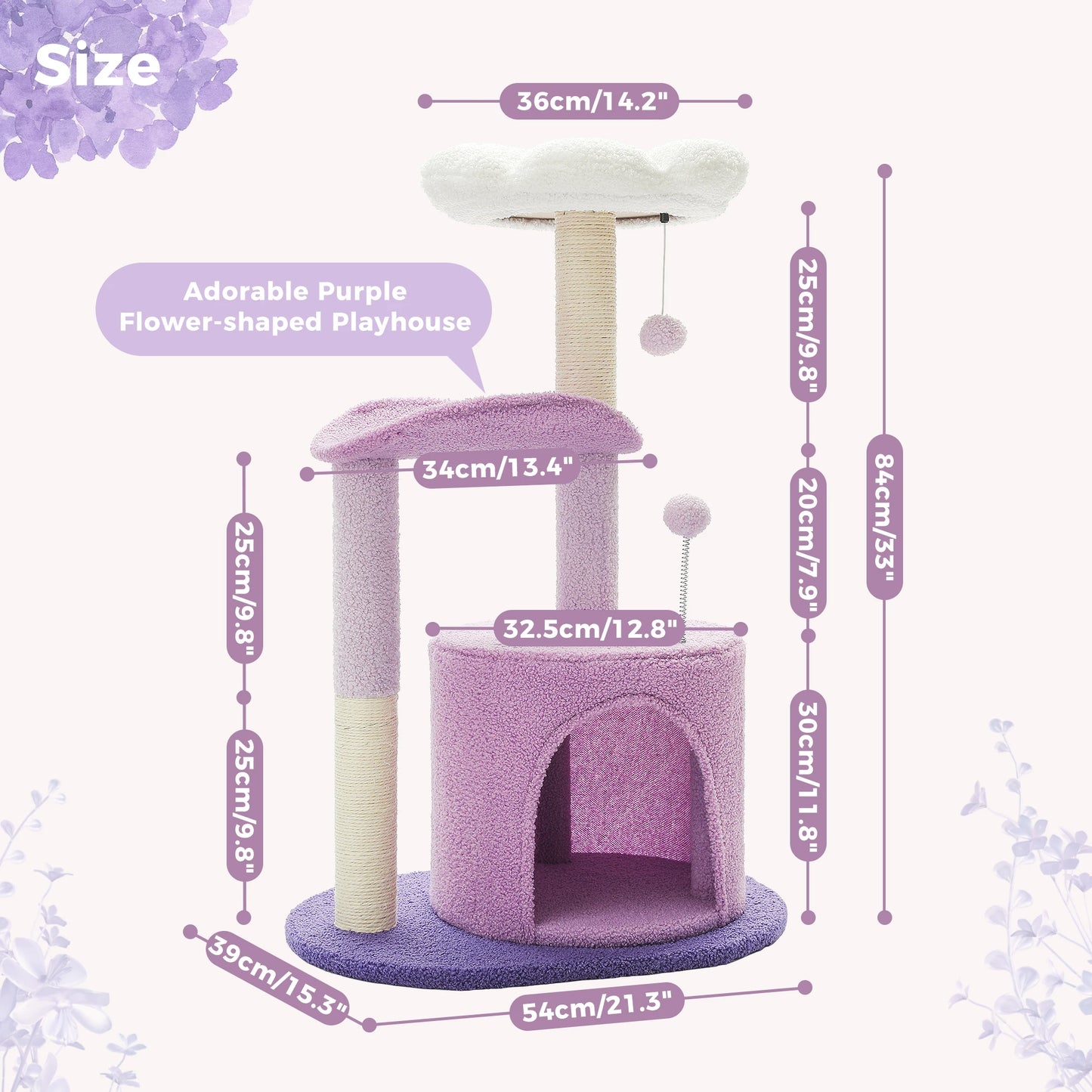 Flower Cat Tree for Small Indoor Cats