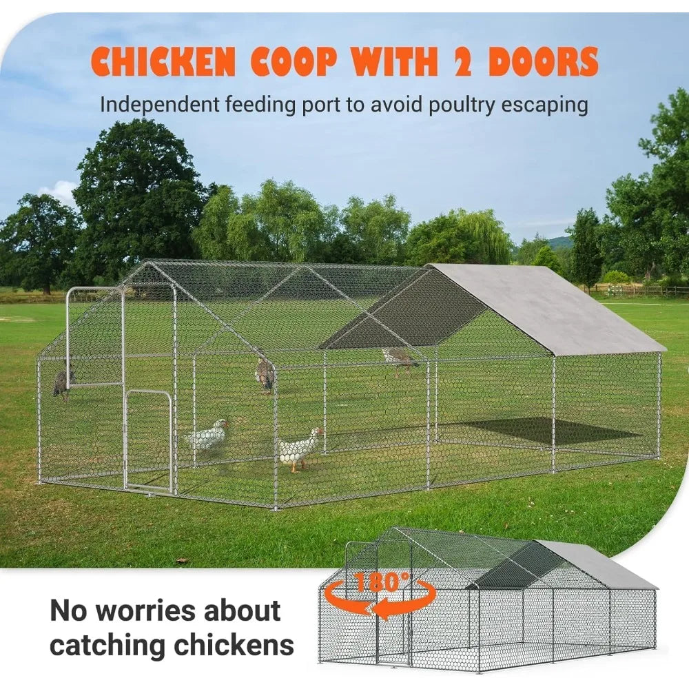 Extra Large Metal Chicken Run