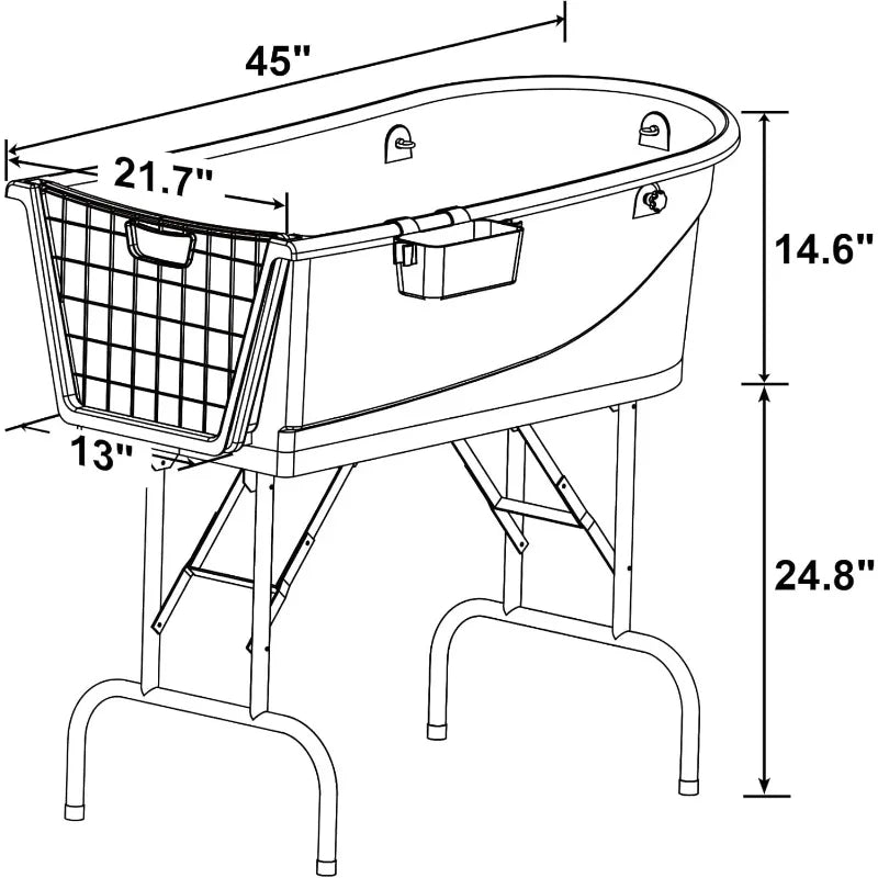 45" Pet Grooming Bathtub Dog Wash Station