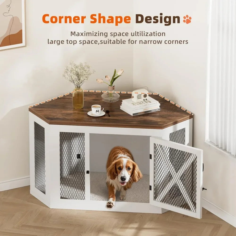 Corner Dog Crate Furniture