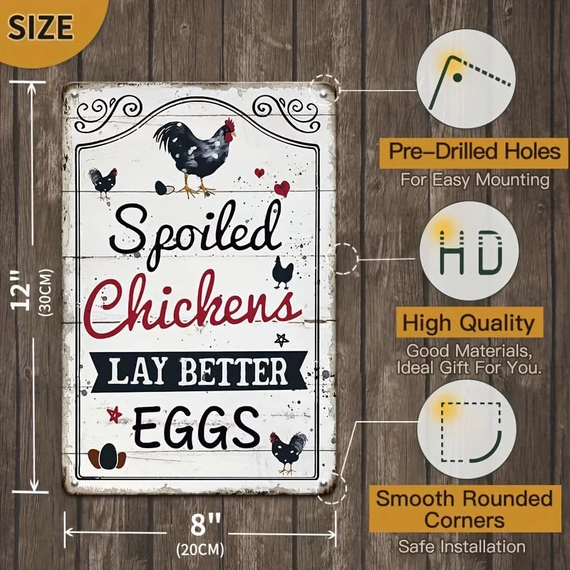 6pcs Funny Chicken Decor