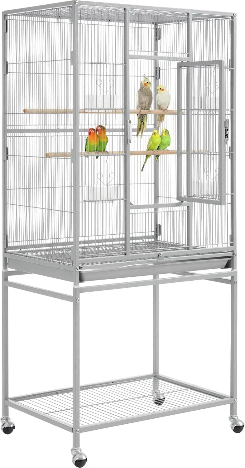 Wrought Iron Standing Large Parrot Parakeet Flight Bird Cage