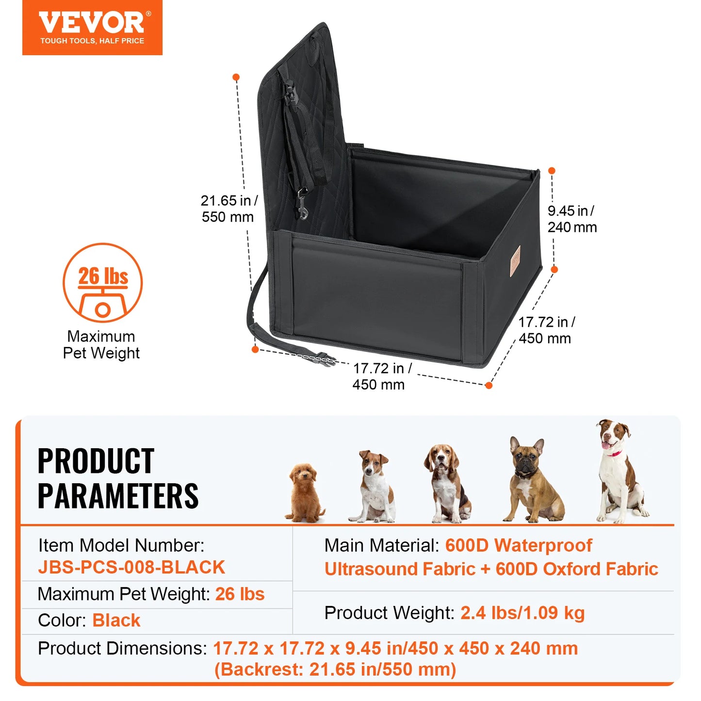 SucceBuy Dog Car Seat