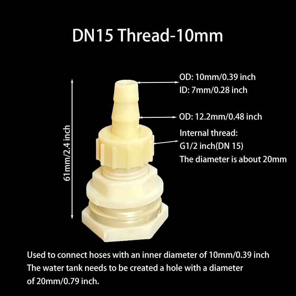 2Pcs Water Tank Hose Connector