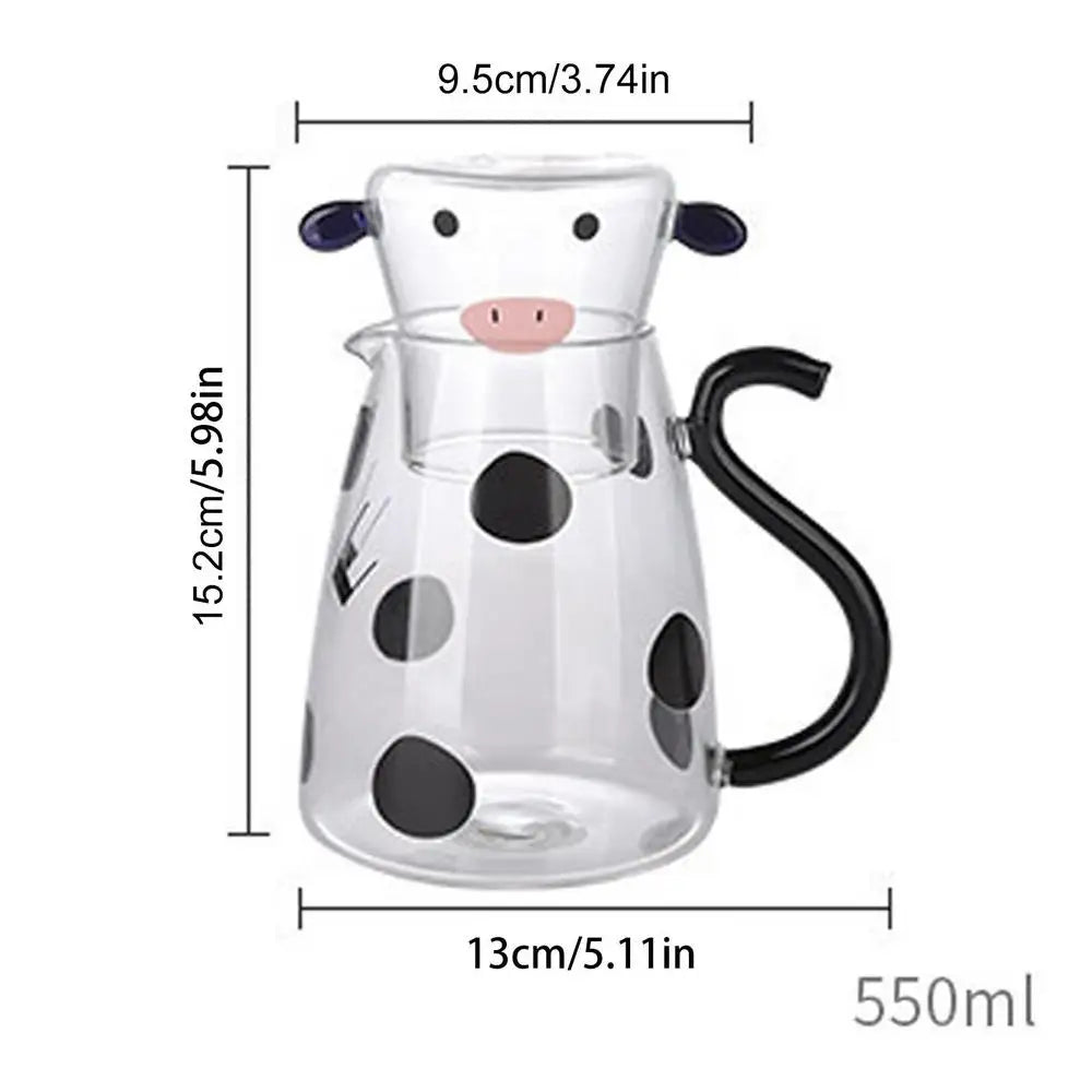 Cow Glass Water Pitcher