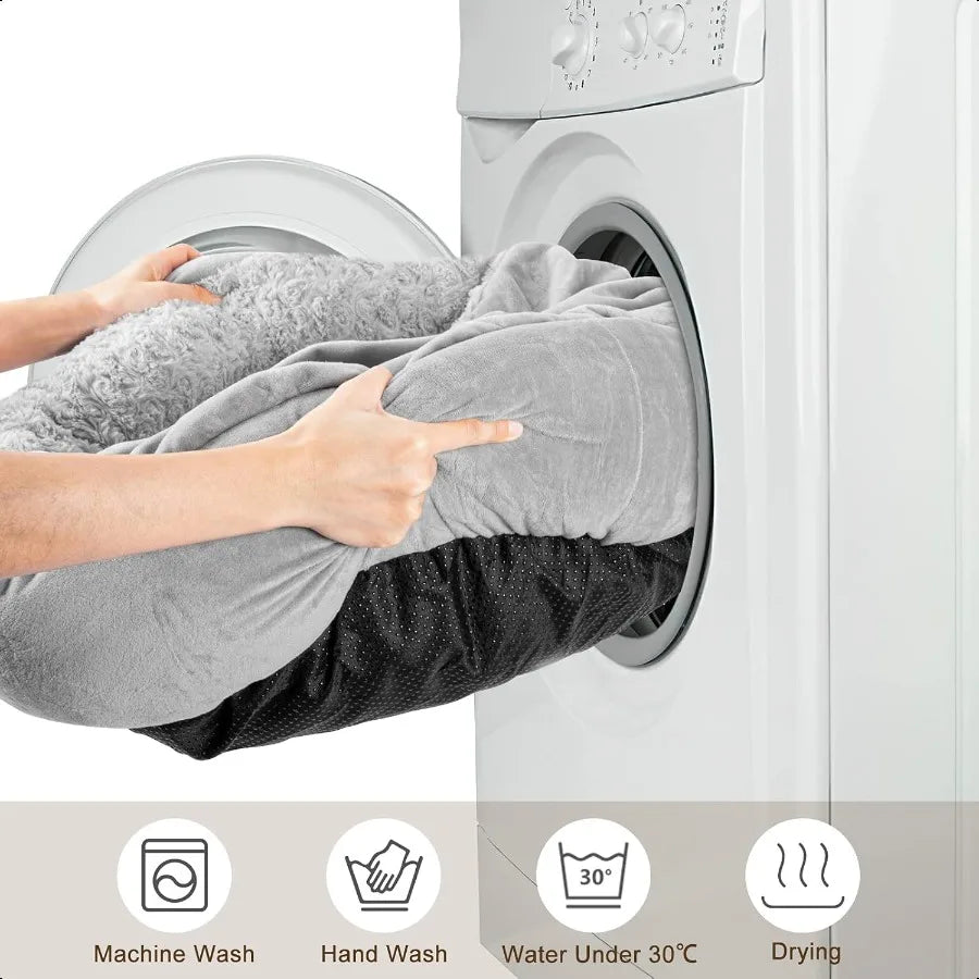 Small Dog Bed or Cat Bed with Hooded Blanket