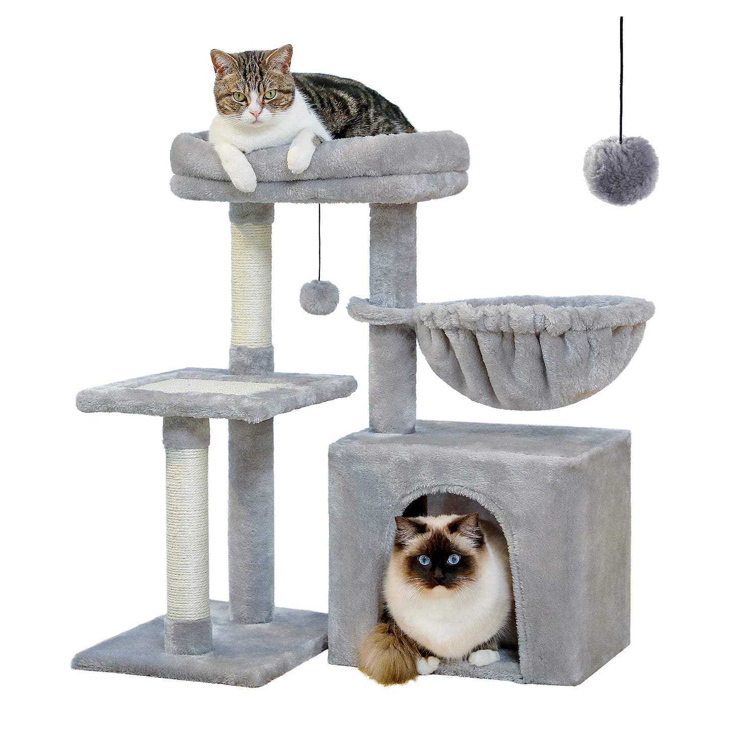 2 in 1 Cat Tree for Large Cat and Small Cat