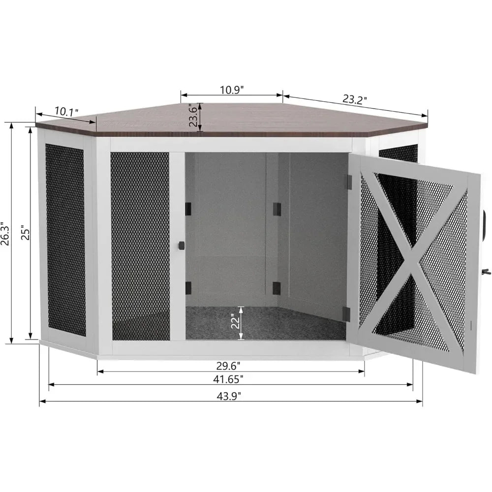 Corner Dog Crate Furniture