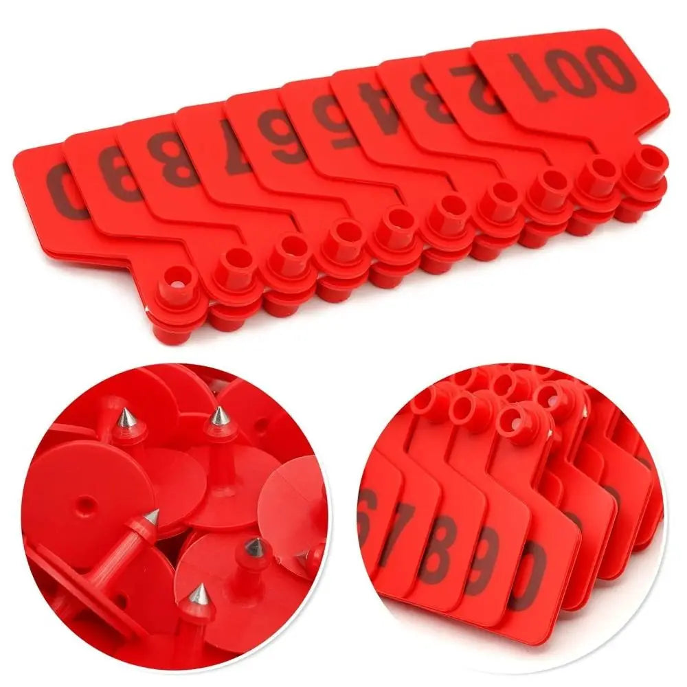 100Pcs 001-100 Numbers Cow Ear Tag