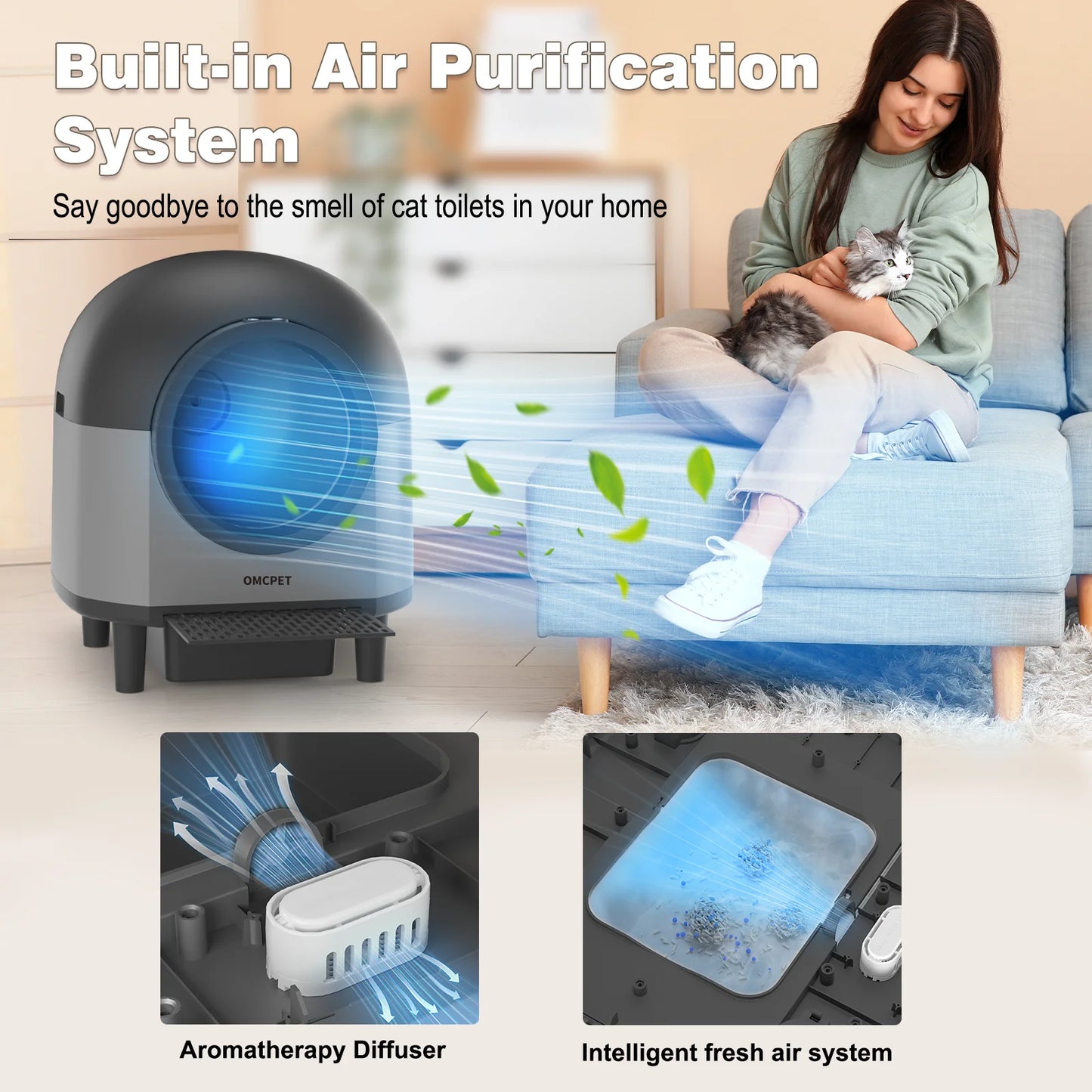 OMCPET Automatic Smart Cat Litter Box