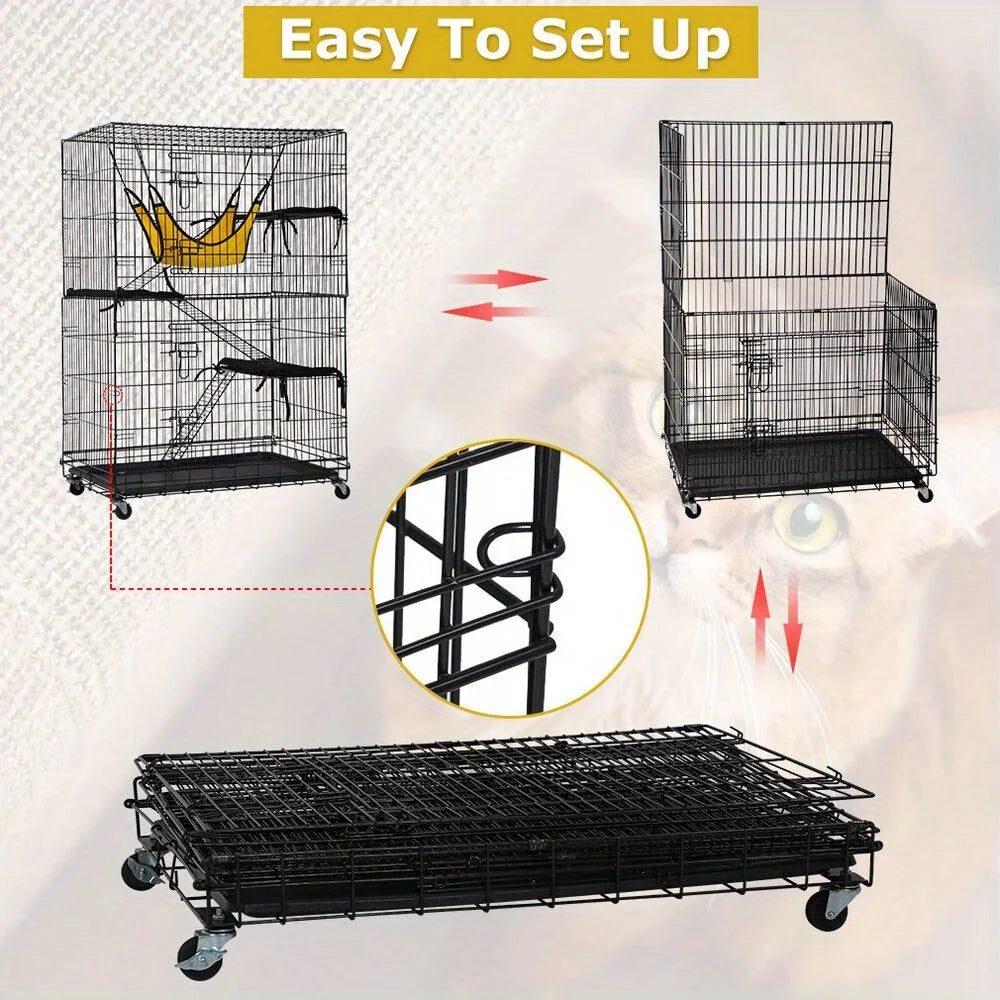 4-Tier 48 Inches Cat Cage Crate