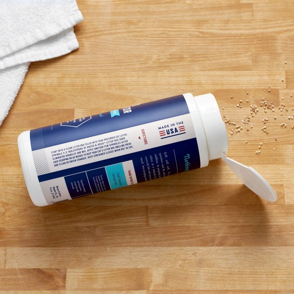 Natural Litter Box Odor Eliminator 12oz Moisture Wicking Essential Oils Multi-Cat Safe Non-Toxic Deodorizer Pet Waste