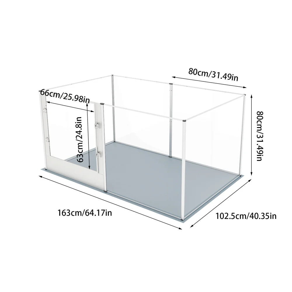 1Pc Large Acrylic Dog Playpen Cage