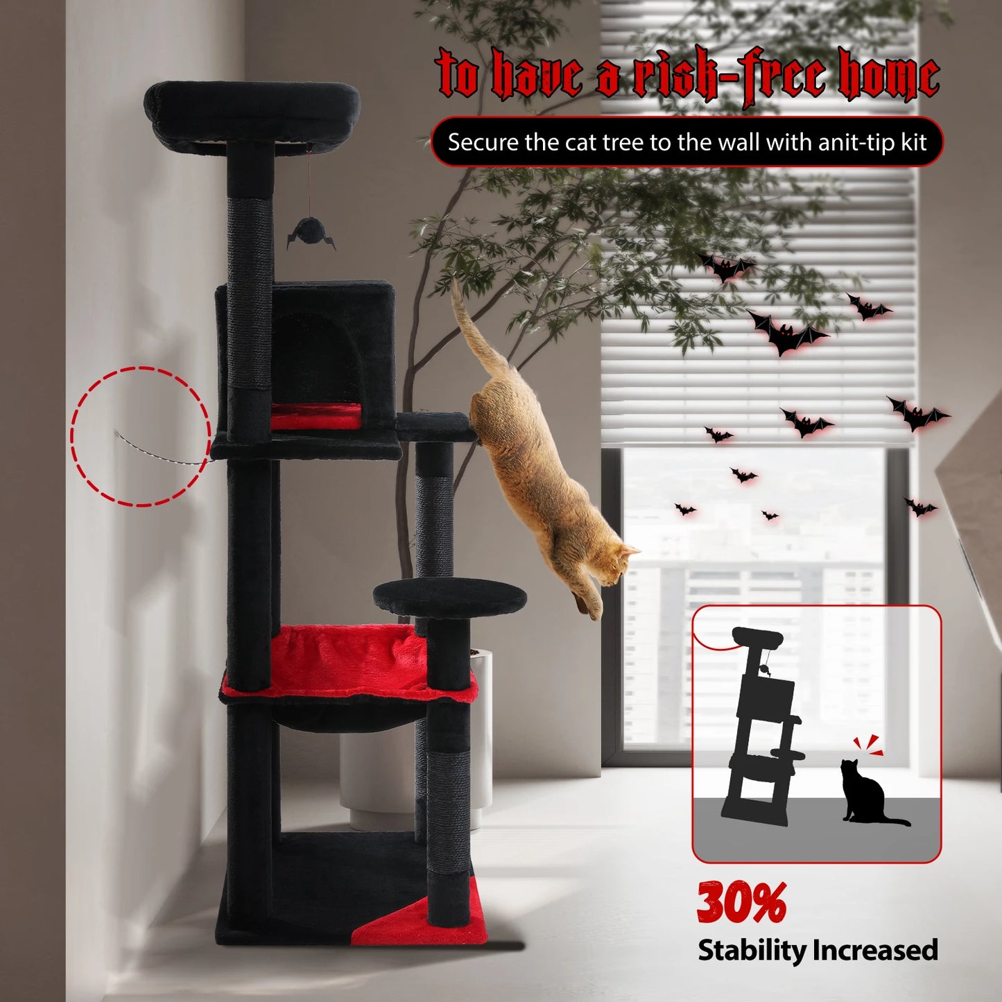 Gothic Cat Tree for Indoor Cats