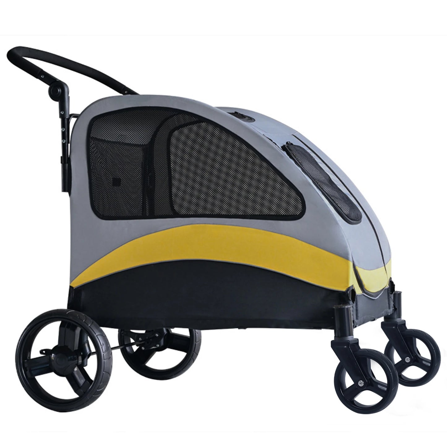 Portable Dog Stroller 4 Wheels for Large Dogs