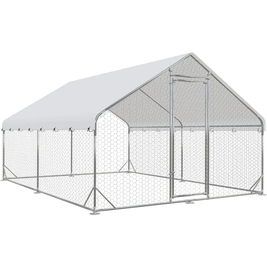 Large Metal Chicken Coop Run