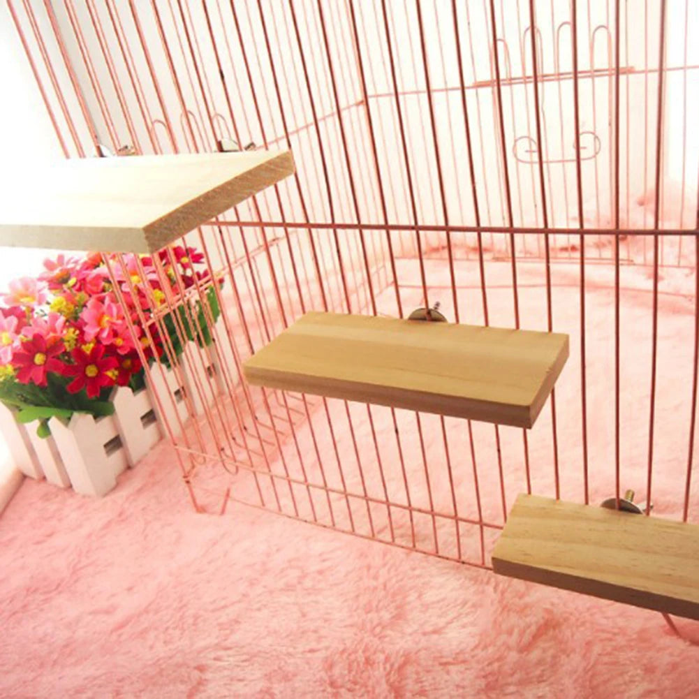 Hamster Platform Pet Parrot Wooden Stand