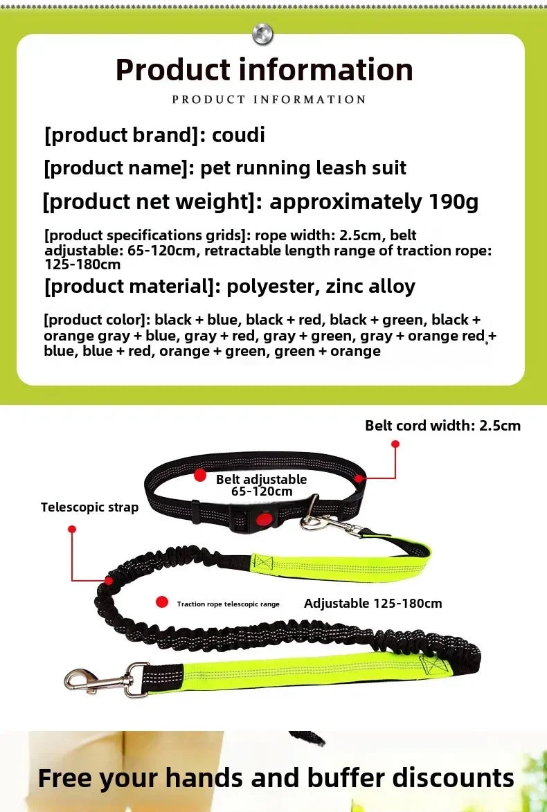 Hand Free Dog Leash for Pet Walking