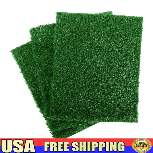 Set of 3 Washable Replacement Turf Grass Pee Pads Dogs Portable Heavy Duty Pet Training Easy Clean-Up Indoor Outdoor Use