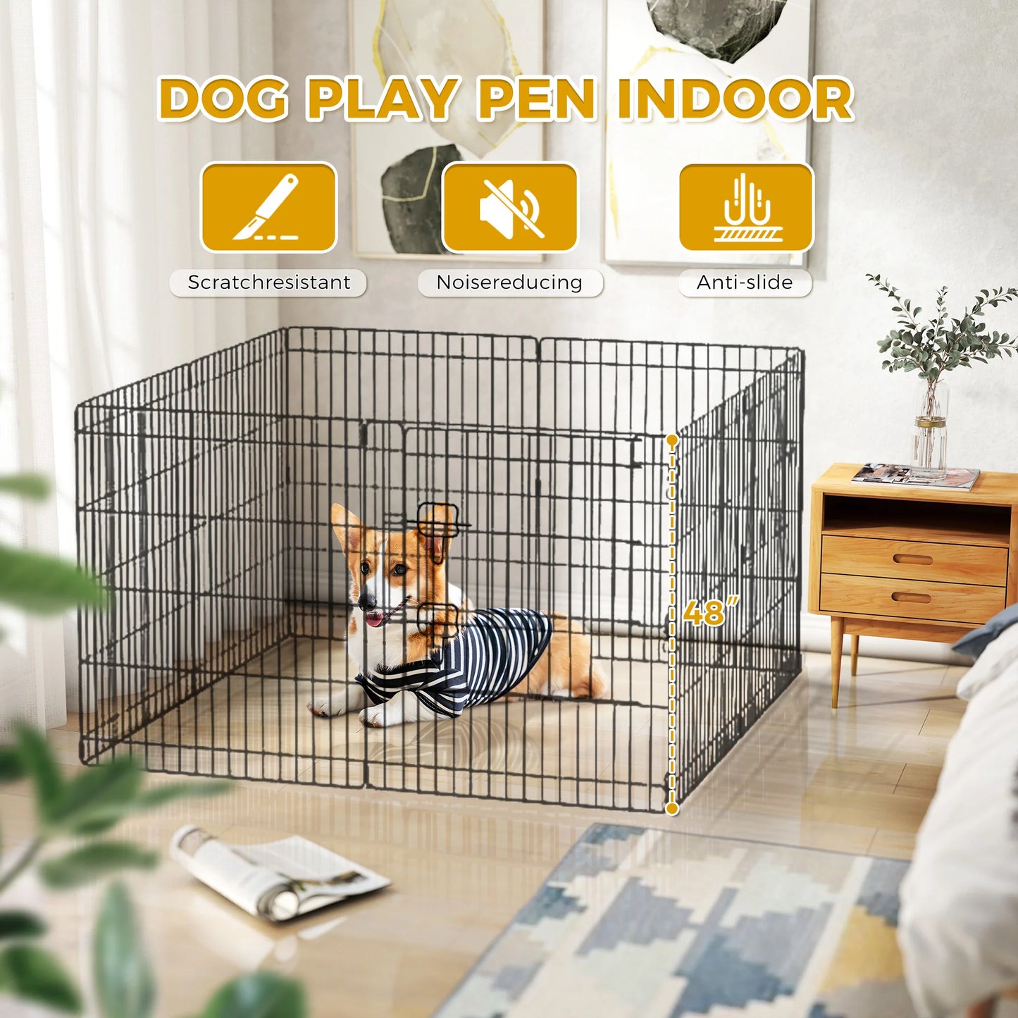 Foldable Metal Exercise Dog Playpen