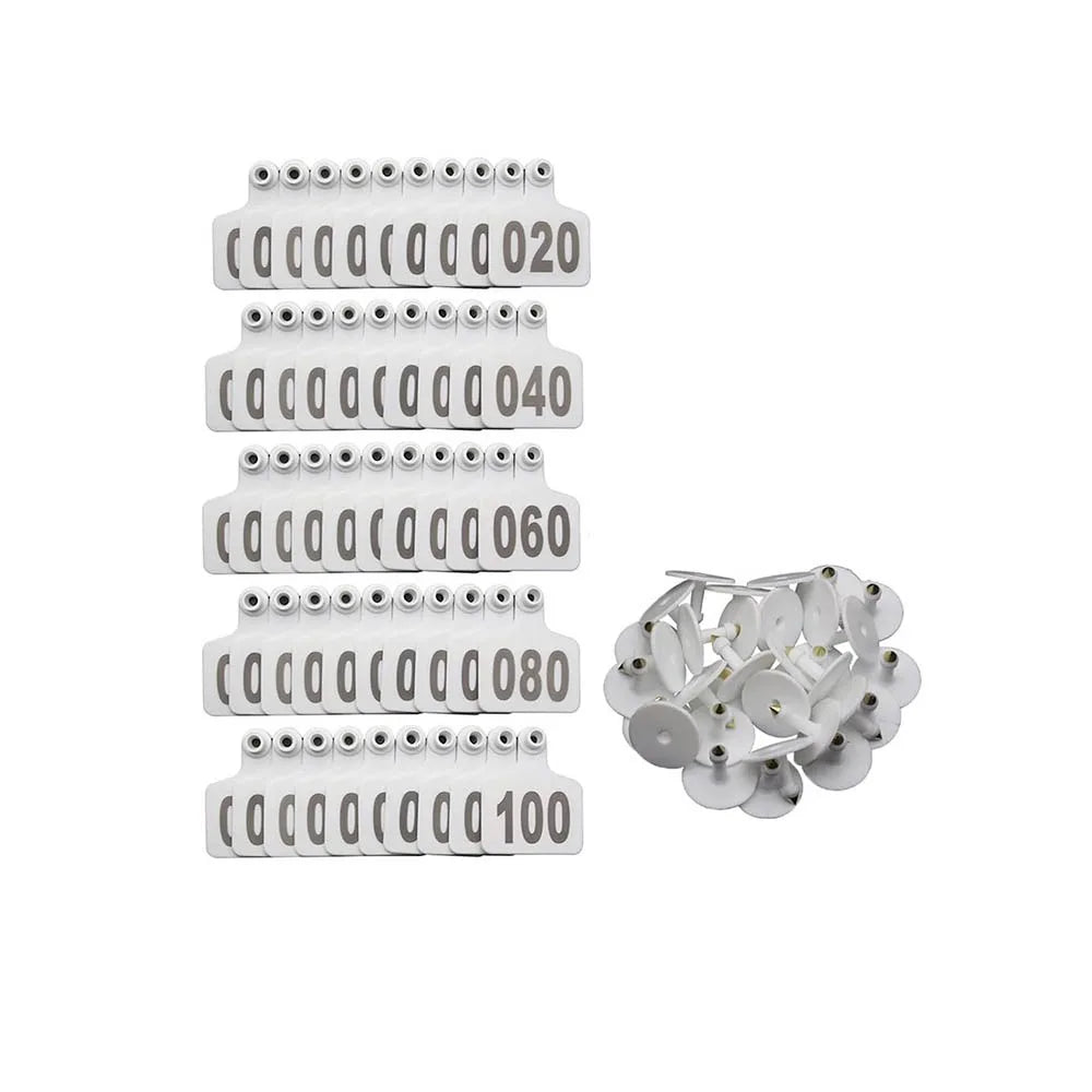 100Pcs 001-100 Numbers Cow Ear Tag