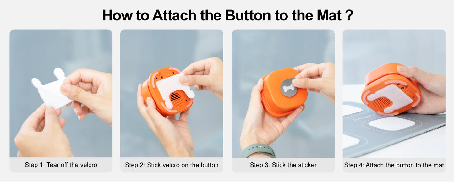 Mewoofun Dog Buttons with Rubber Mat
