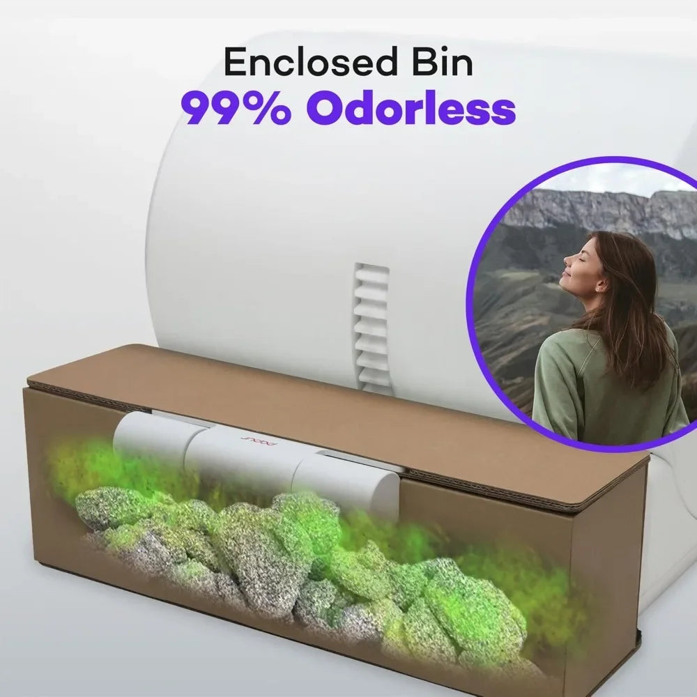 HOME.1 Unit Upgraded Cat Litter Box Self Cleaning