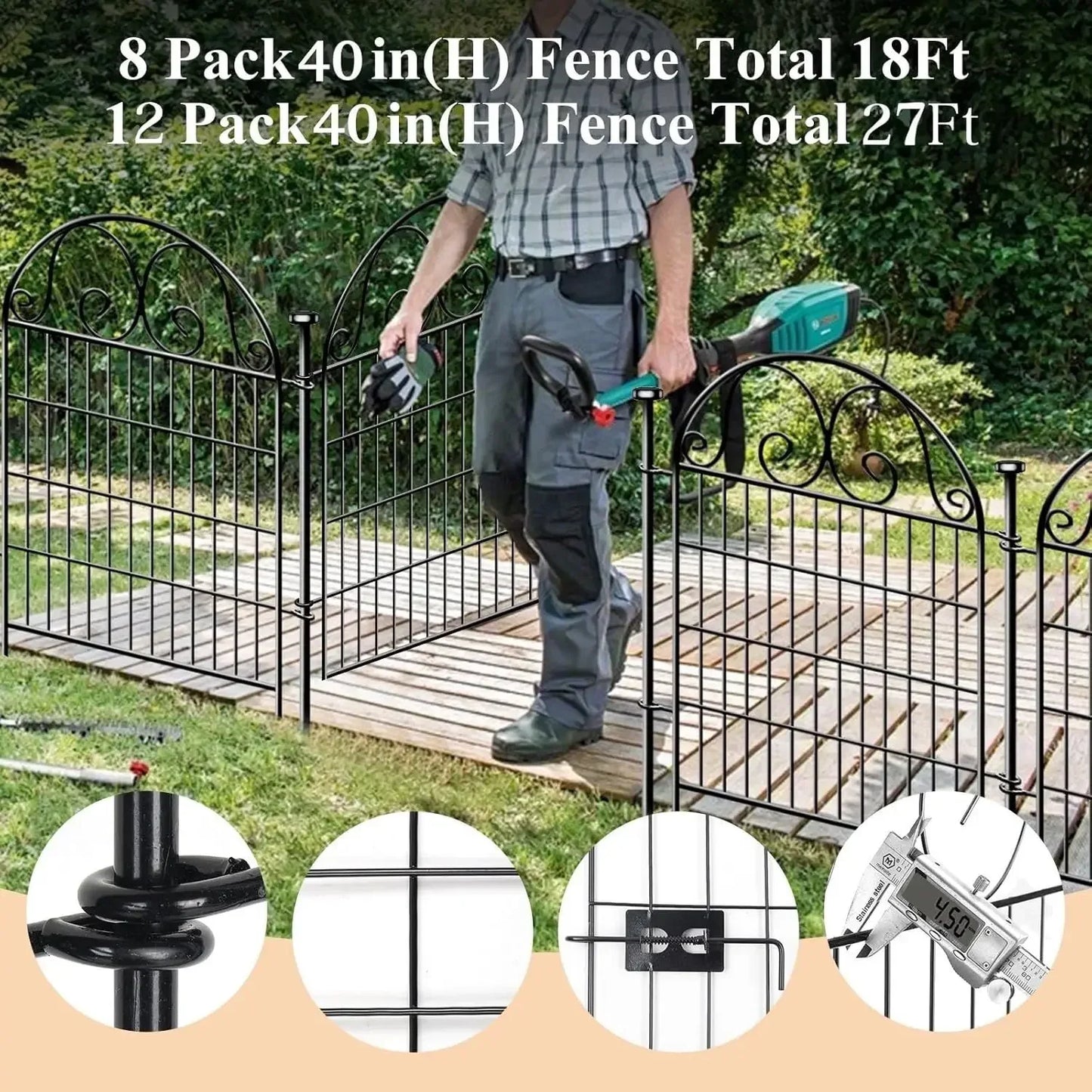 Tall Garden Animal Barrier Fence