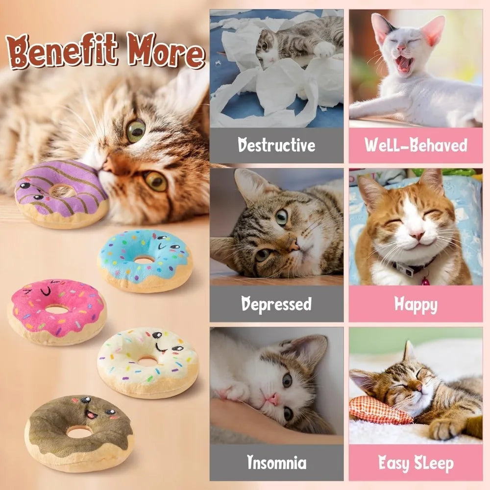 Summer Donut Catnip Toys