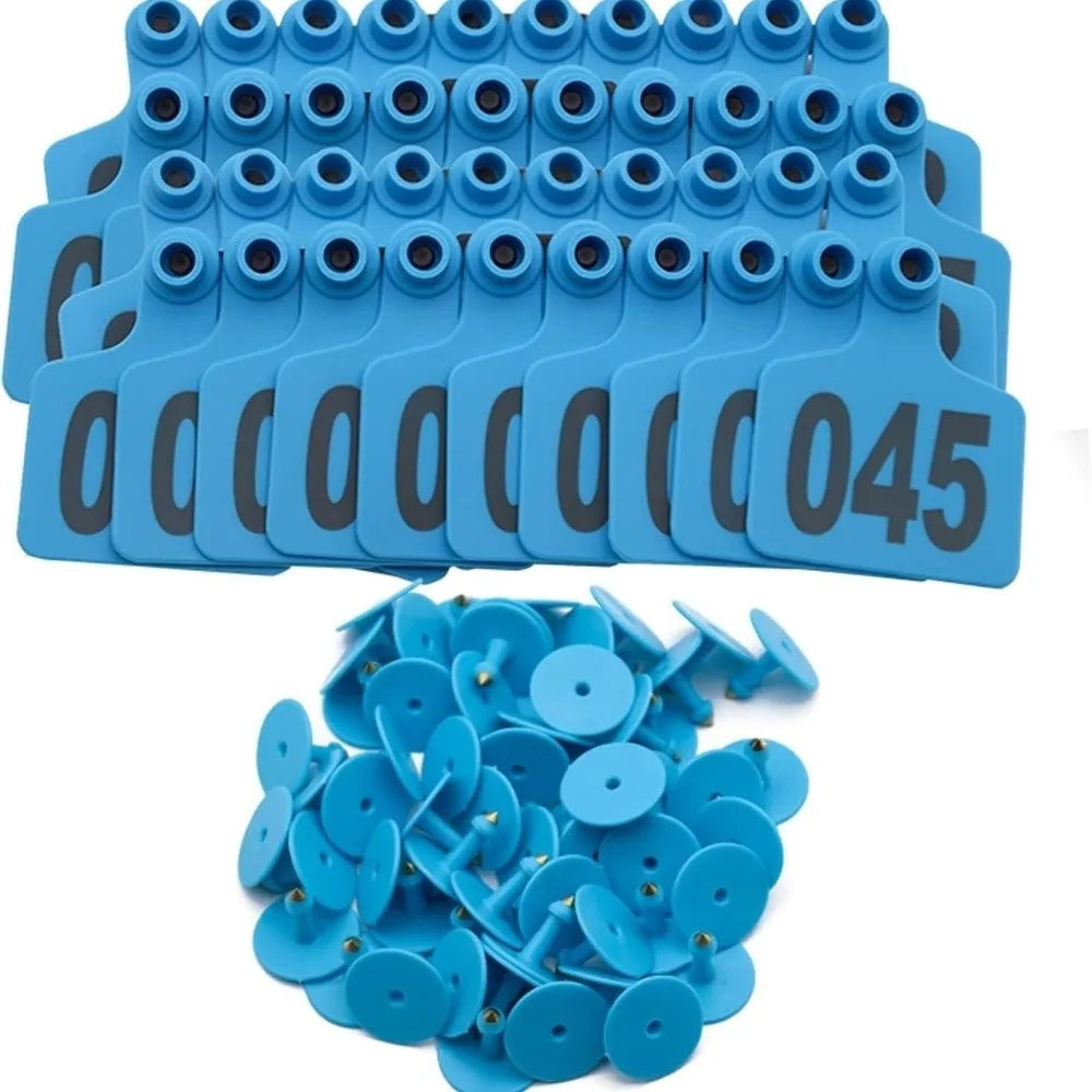 100Pcs 001-100 Numbers Cow Ear Tag