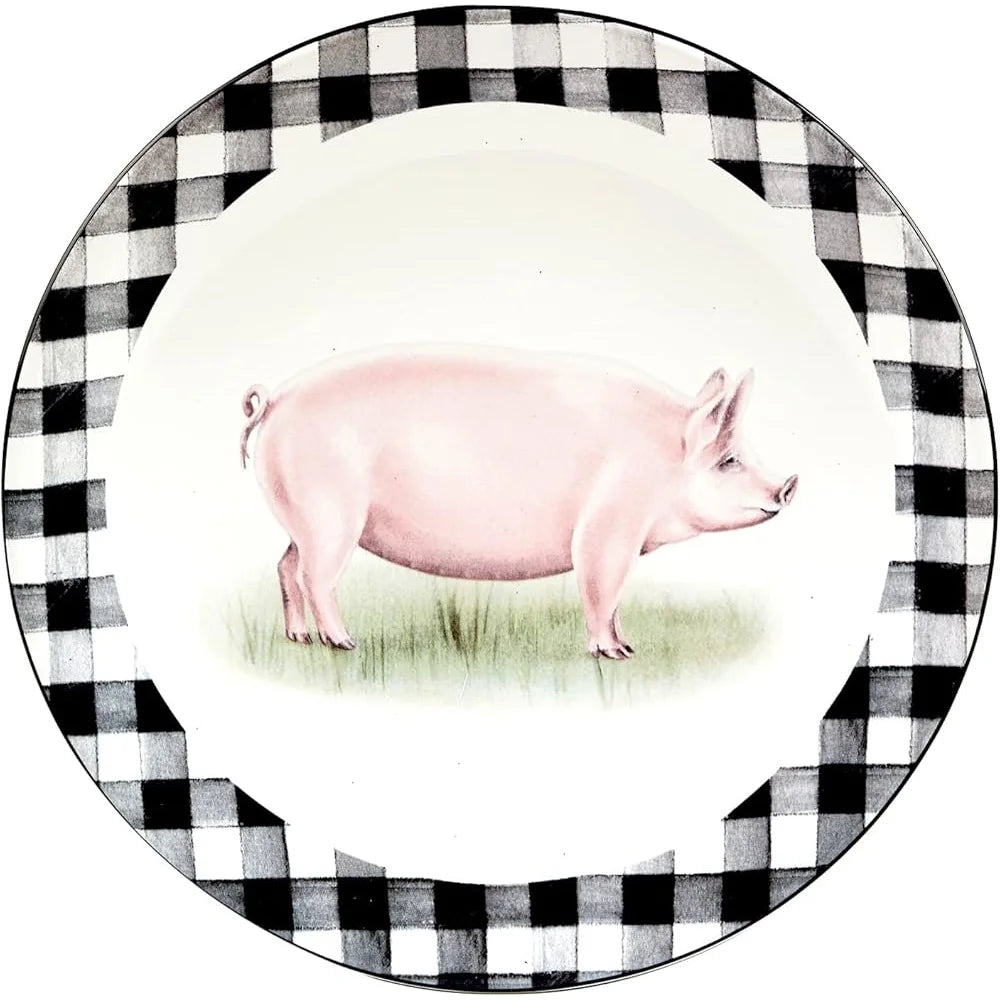 Farm Animal Decorated Salad Dessert Plates