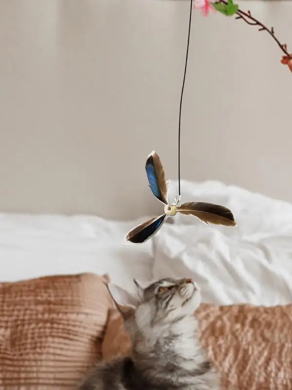 Cat Toys Rotating Cat Feathers Toy