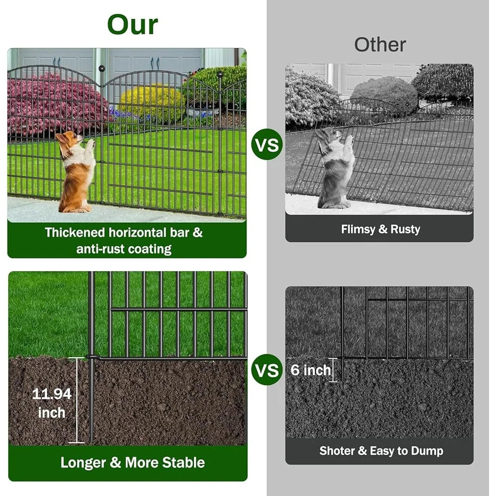 10 Panels No Dig Garden Fence