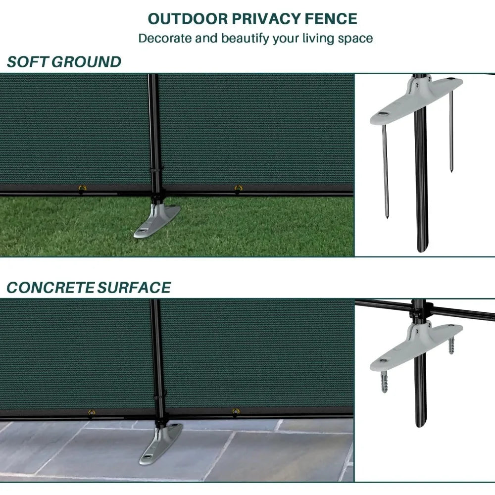 6'x24' Green Outdoor Divider Privacy Fence